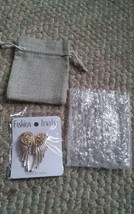 Angel Wings Pin Brooch Crystal Rhinestone Fashion Bling Jewelry Gift Braw  - £5.56 GBP