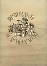 Ristorante Il Romanaccio Menu Caracas Venezuela - £14.54 GBP