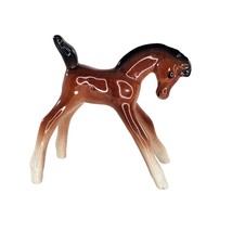 Vintage Foal Baby Horse Figurine Bay Brown Cute Adorable - £39.52 GBP