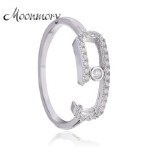 Moonmory Gigi Hadid Collection Move Addiction Pave Wedding Ring For Women 925 St - £15.22 GBP