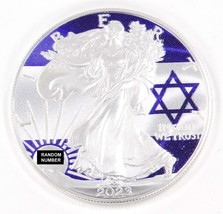 1 Oz Silver Coin 2023 American Eagle $1 Jewish I Stand With Israel in Capsule - $156.80