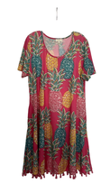 Women&#39;s Simply Southern Colorful Tropical Pink Pineapple Dress Size Large  - £17.40 GBP