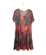 Women&#39;s Simply Southern Colorful Tropical Pink Pineapple Dress Size Large  - $29.81 CAD