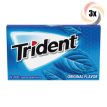 3x Packs Trident Original Flavor Sugar Free Chewing Gum | 14 Sticks Per ... - £8.49 GBP