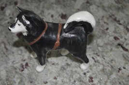 Hand-Painted Siberian Husky Dog, signed by LAF, Sitka, Alaska, 4-3/4&quot; high - £23.46 GBP