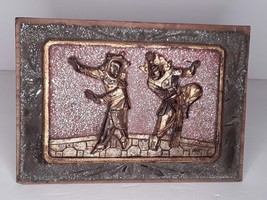 Antigüedad Chino Madera Panel Fragmento Con Bailarín Figuras Mopa - £96.47 GBP