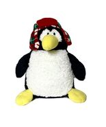 GUND Black Penguin Stuffed Plush Red Plaid Trapper Hat W/ Flaps Animal 16” - €13,89 EUR