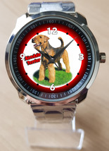 Airedale Terrier Pet Dog Unique Unisex Beautiful Wrist Watch Sporty - £28.11 GBP