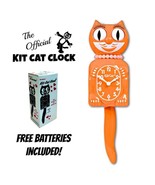 FESTIVAL ORANGE LADY KIT CAT CLOCK 15.5&quot; Kit-Cat Klock NEW Free Battery ... - €61,21 EUR