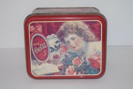 Vintage Coca-Cola Collectors Tin &quot;The Girl with Roses&quot; - $6.92