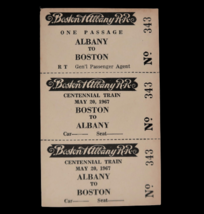 Vtg Boston &amp; Albany Railroad Centennial Train Ticket May 20 1967 Rare Ephemera - £7.85 GBP
