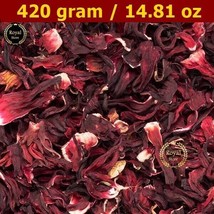 Dried Hibiscus 420Grams Organic Flowers Tea Loose Leaf Roselle Tea Herb... - £13.95 GBP
