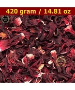 Dried Hibiscus 420Grams Organic Flowers Tea Loose Leaf Roselle Tea Herb... - £13.69 GBP