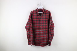 Vintage Ralph Lauren Mens XL Faded Slim Fit Collared Button Down Shirt Plaid - $44.50