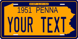 Pennsylvania 1951 License Plate Personalized Custom Car Bike Motorcycle Moped - £8.64 GBP+