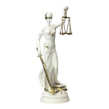 Lady Justice Themis Greek Roman Justicia Blind Goddess Statue Sculpture 13.8 in - £66.66 GBP