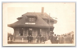 Vtg Snapshot Photograph Oregon Short Line OSL Railroad Depot Weiser Idah... - $33.11