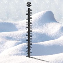 Snow Gauge Outdoor, 36 Inch Snowfall Measuring Gauge Metal Snowflake Iro... - $44.65