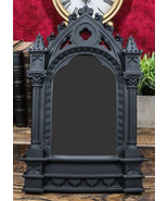Medieval Gothic Cathedric Desktop Or Wall Vanity Dresser Mirror Plaque D... - $39.99
