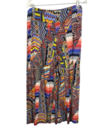 Coco Bianco Pants Size Large Wide Loose Leg Palazzo Colorful Wild Boho H... - $49.72