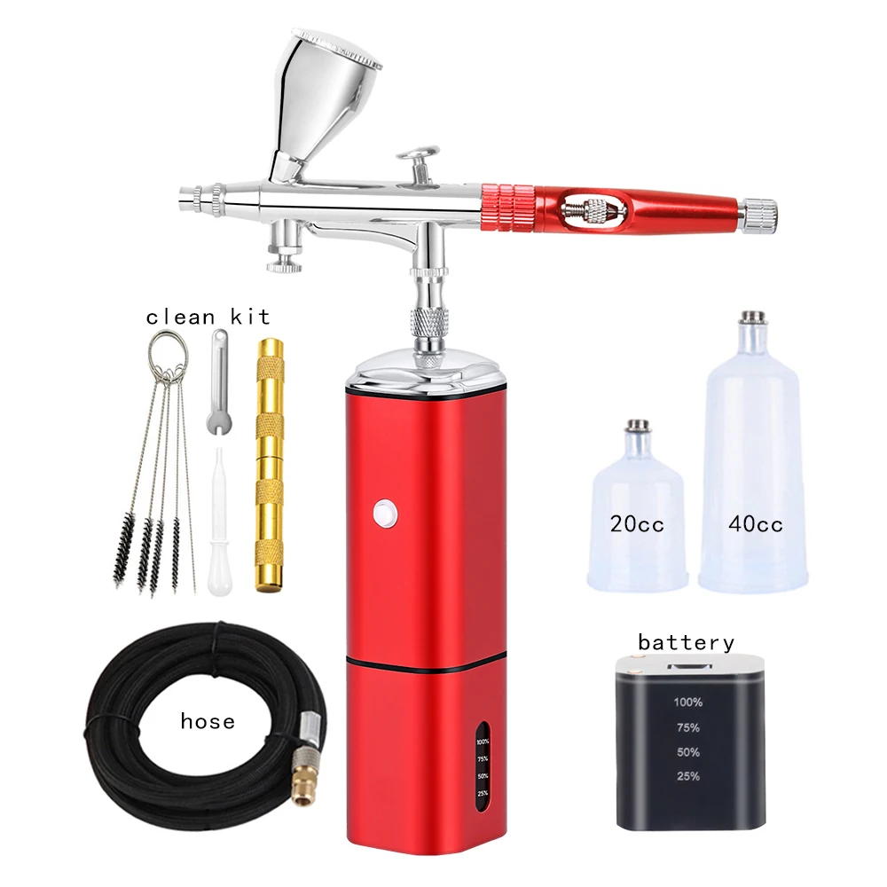 Portable Mini Airbrush Spary Pen With Compressor Kit TM90-180 High Pressure Rep  - £185.71 GBP