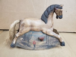 Antique Wooden Carved Carousel Horse Doll Size Paint Decorated Folk Art Pony art - £506.67 GBP