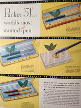 1949 Original Esquire Art Ad Advertisement PARKER 51 Pens Front Cover (only) - £5.09 GBP