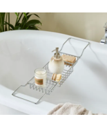 Vasla  Extendable Bath Tub Tray Rack Adjustable Chrome - $82.81 CAD
