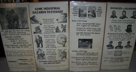 Lot 4 c1918 Prevent Blindness Industrial Accident Safety Poster Machine Age - £78.94 GBP