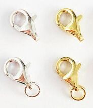 2 PCS Genuine 925 Sterling Silver Lobster Claw Clasps Jump Ring Jewelry ... - €2,93 EUR+
