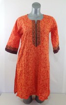 SRISHTI Girls XL Orange Core Printed Straight Ethnic Indian Kurta New wi... - $13.85