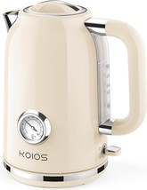 Electric Tea Kettle with Thermometer, KOIOS 1.7L 1500W BPA-Free Stainless Ste... - £29.90 GBP