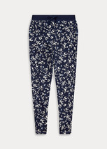Polo Ralph Lauren Thames Floral Cotton Terry Pant Navy / Off White - $65.92