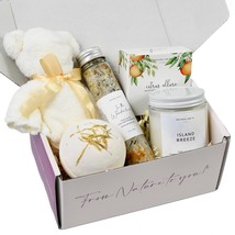 Natural Amor Handmade Spa Gift Set Relaxing 5 pcs Gift Box for Women Including C - £57.09 GBP