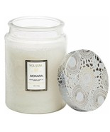 Voluspa Mokara Large Embossed Glass Jar Candle (18oz) - £33.19 GBP