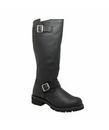 RideTecs Men&#39;s 16&quot; Engineer Biker Boot Leather Motorcycle Work Safety Bl... - $1,827.79 MXN