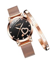 Women&#39;s Rose Gold Watches Heart Diamond Japanese - £113.86 GBP