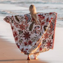 Floral Throw Blanket Outdoor Blankets And Throws Boho Western Decor, Flower - £31.55 GBP