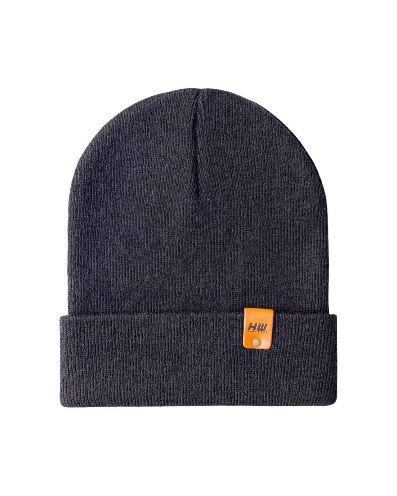 HAAKWEAR Knit Cuffed Classic Beanie / Hat - Charcoal Black, Made in USA - $29.00