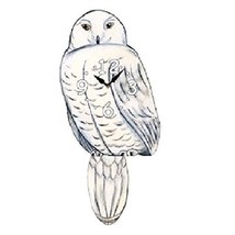 White Owl Moving Pendulum Wall Clock - £45.09 GBP