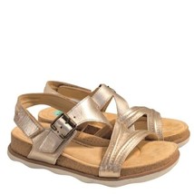 Clarks Rose Gold Brynn Leather Cushioned Pillowtop footbed Step Sandals ... - £37.98 GBP