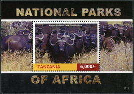 Tanzania 2016. Kruger National Park, South Africa (MNH OG) Souvenir Sheet - £5.16 GBP
