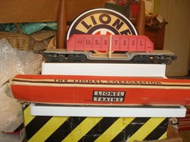 Lionel 6418 machinery car U.S.Steel pinkish steel girders, original box - £78.22 GBP