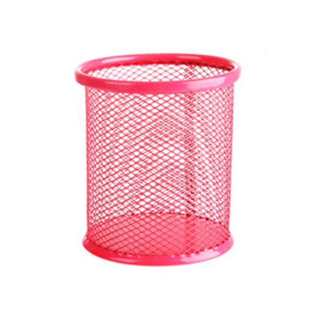 1Pcs New Pencil Holder Office Desk Metal Mesh Square Pen Pot Cup Case Co... - £8.48 GBP