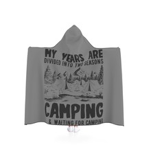 Black and white camping scene hooded blanket thumb200