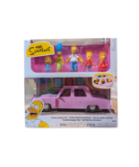 The Simpsons Family Sedan Car Set 5 Figures Homer Marge Bart Lisa 2.5" S... - $38.00