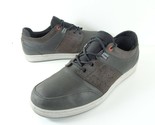 ABEO PRO Men&#39;s ALLEN Charcoal Leather Casual Black Gray Sneakers Size 11... - $22.49