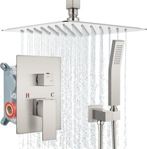 Aolemi Ceiling Mount Shower System, 12 Inch Rain Shower Head With Handhe... - $220.99