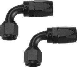 Ucreative 2Pcs 6An 90 Degree Swivel Hose End Fitting For Braided Cpe Fue... - £22.39 GBP