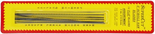 SuperCut SSF6 Flat Plain End Scroll Saw Blades - 0.062&quot; Width, 0.025&quot; Th... - $6.33